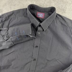 UNTUCKit Shirt Mens Large Black 100% Cotton Long Sleeve Button Up Casual